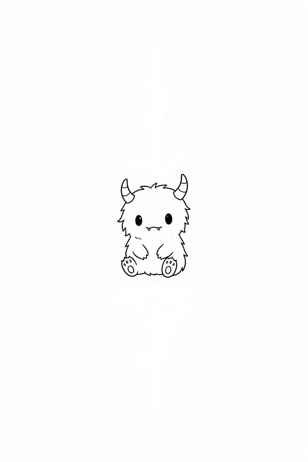 Sitzendes kleines Monster