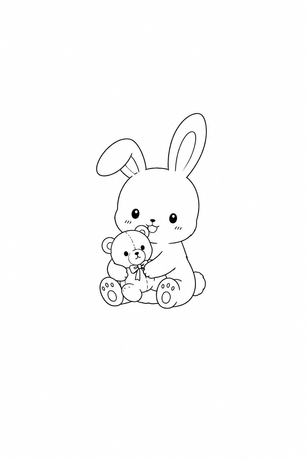 Hase mit Teddy
