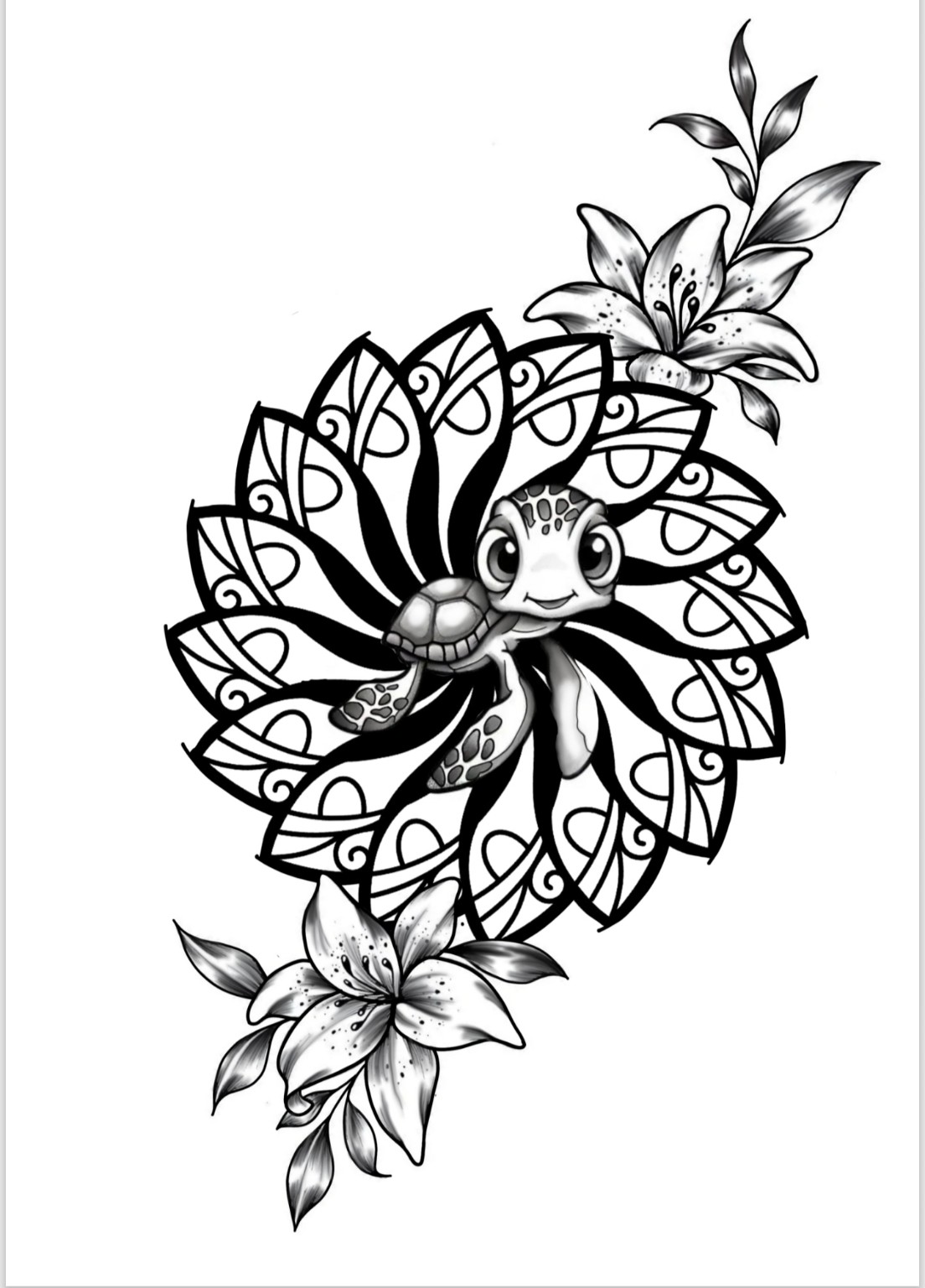 Schildkröte mit Mandala