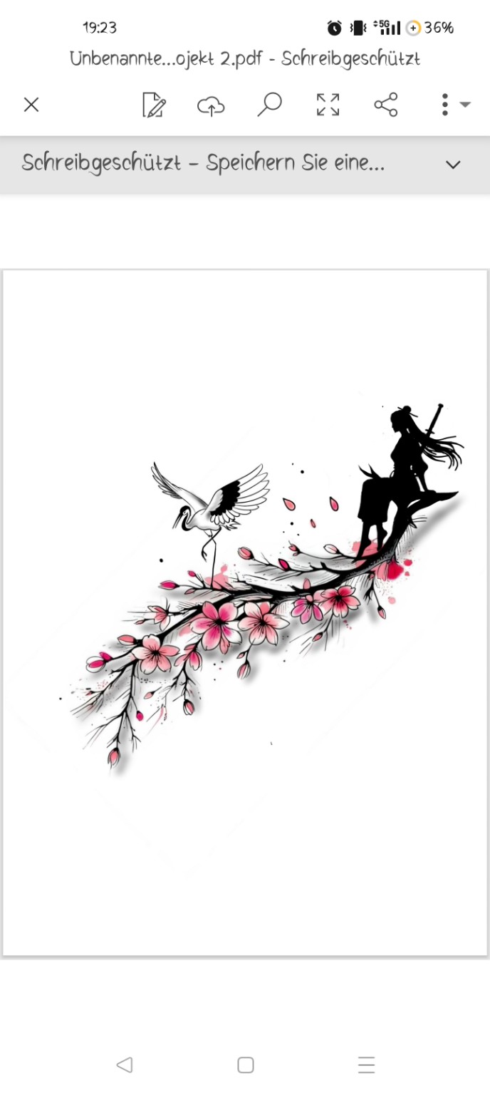Kirschblüten und Silhouette